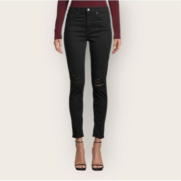 Joes Jeans Black Distressed Skinny Ankle Stretch Jeans Size 24 New - Picture 1 of 5